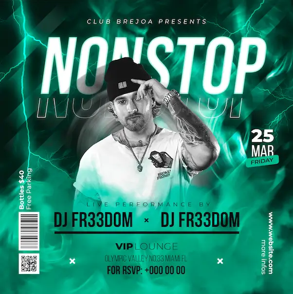 DJ Club Party Event Instagram Template