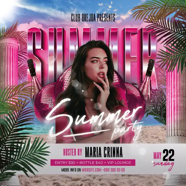 Summer Club Event Instagram Template