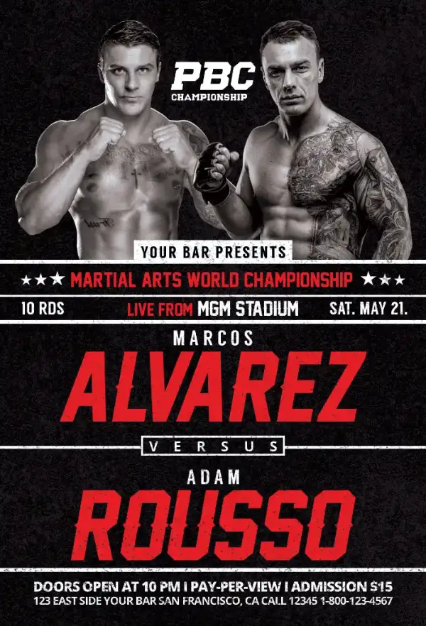 MMA/UFC Championship Flyer Template
