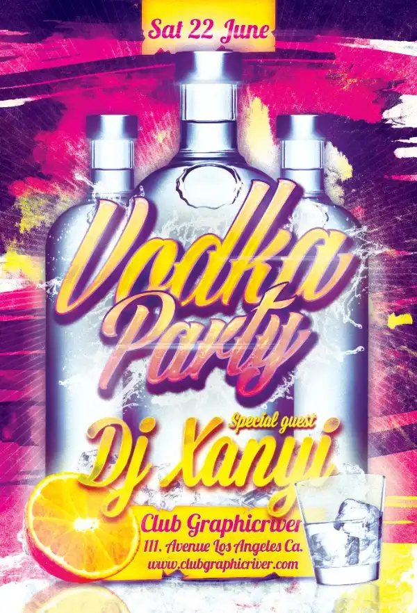 Vodka Night Flyer Template