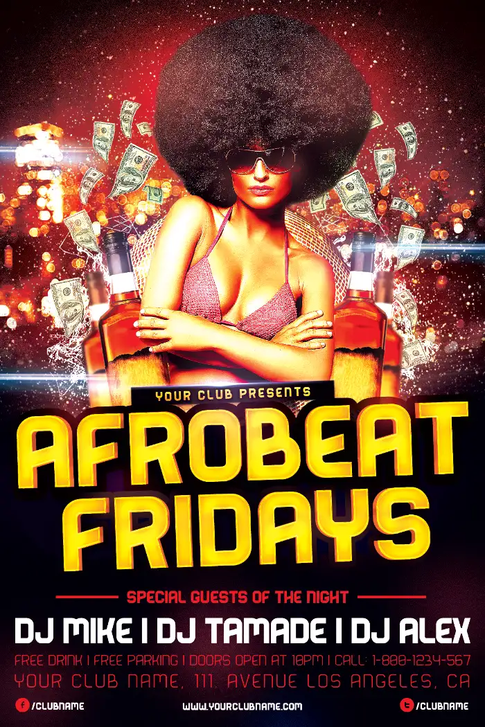Afrobeat Music Flyer Template