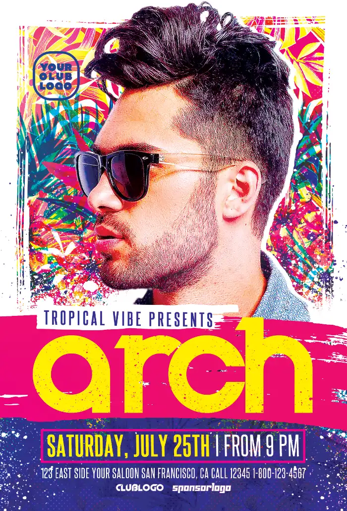 DJ Music Event Flyer Template