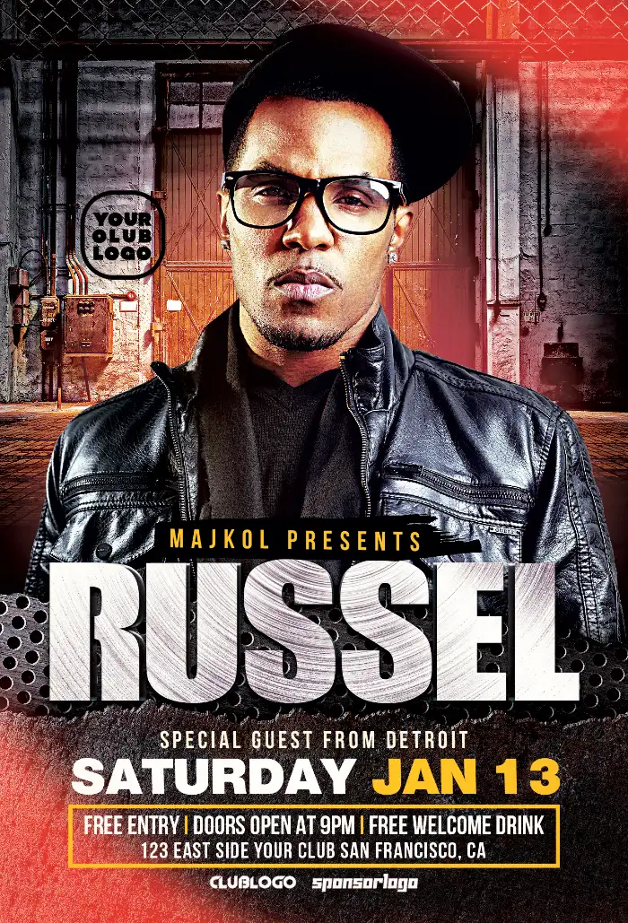 Hip Hop DJ Music Flyer Template