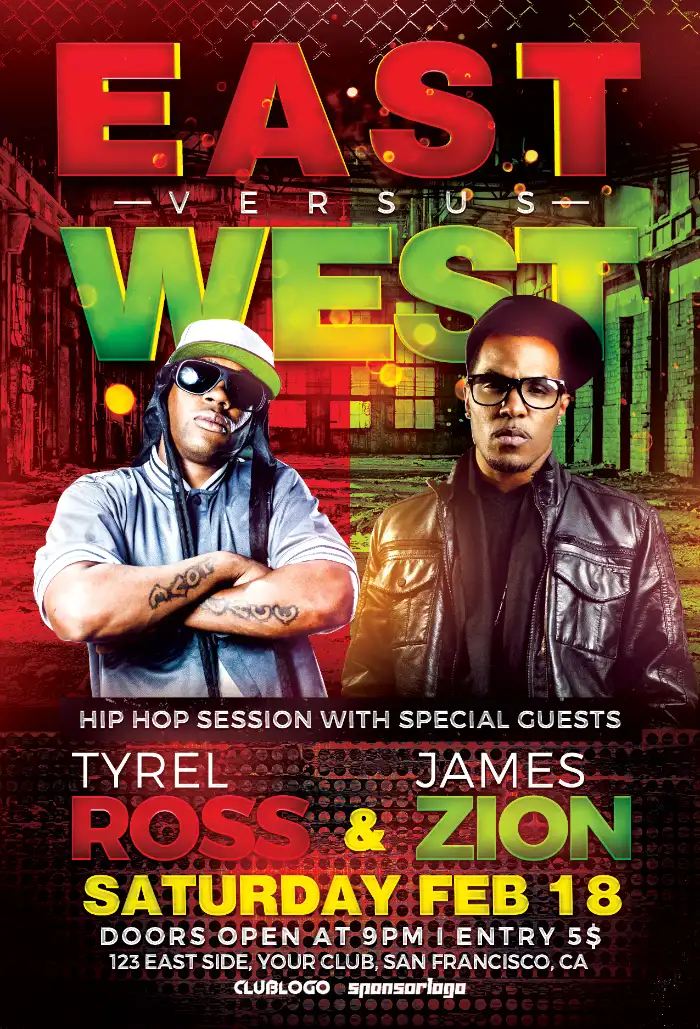 Hip Hop Music Flyer Template