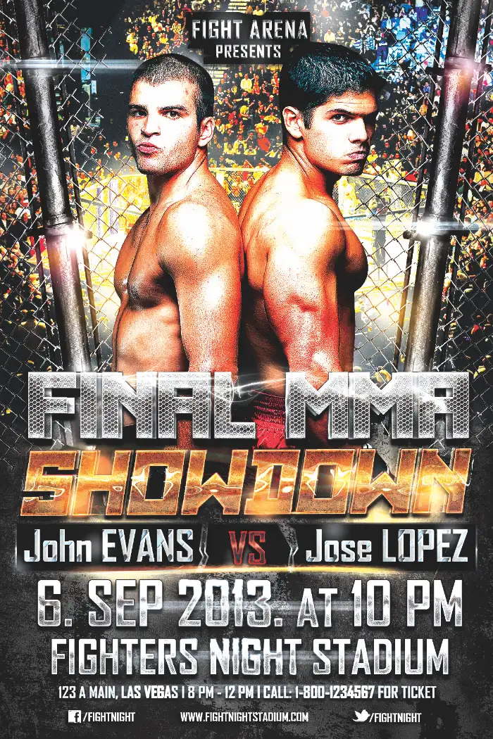 MMA/UFC Showdown Flyer Template