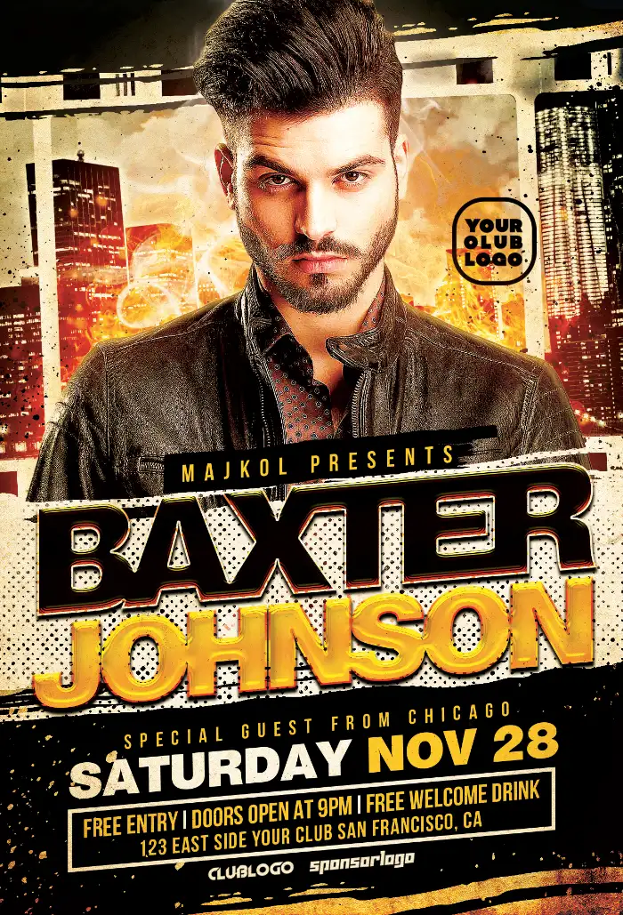 Music DJ Party Event Flyer Template