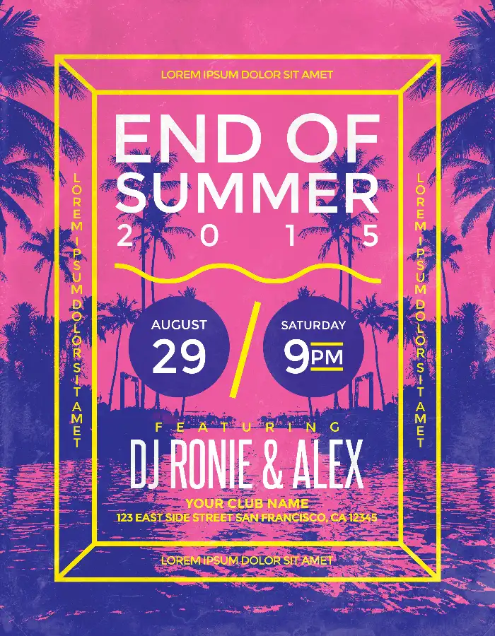 Summer Club Poster Template