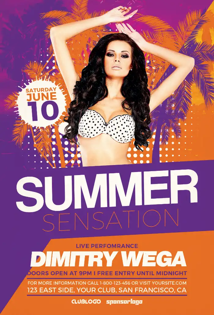 Summer Sensation Flyer Template