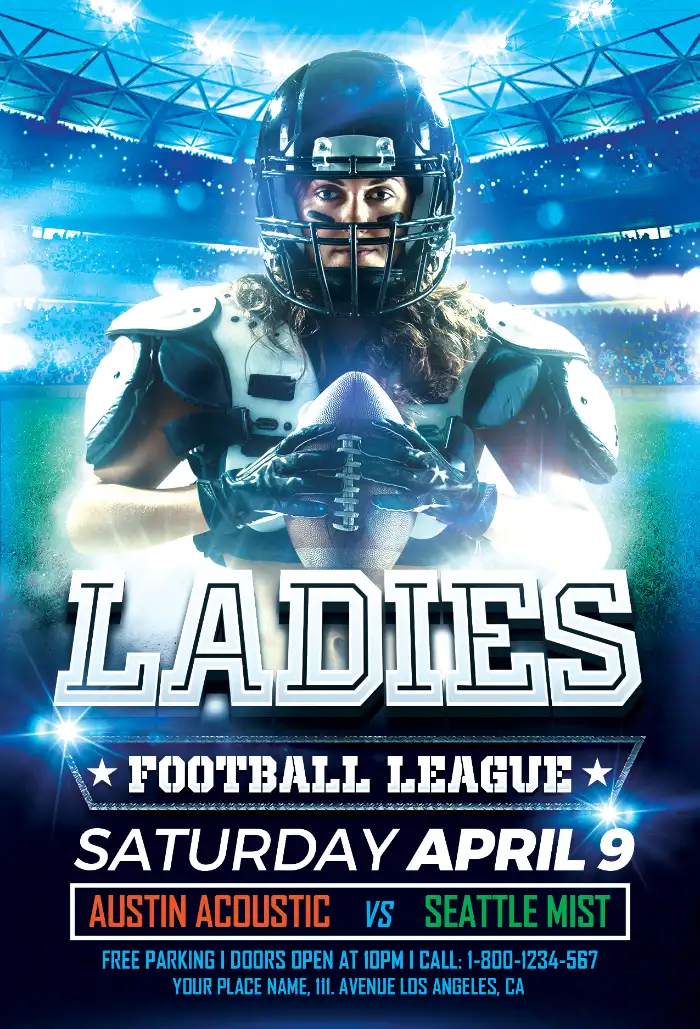 Women’s Football Event Flyer Template