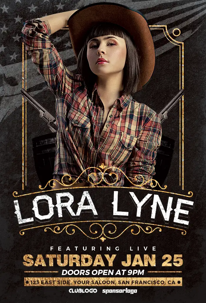 Country Music Event Flyer Template