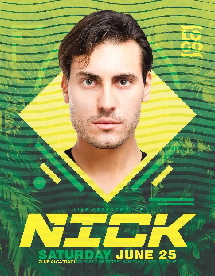 Electro DJ Music Poster Template