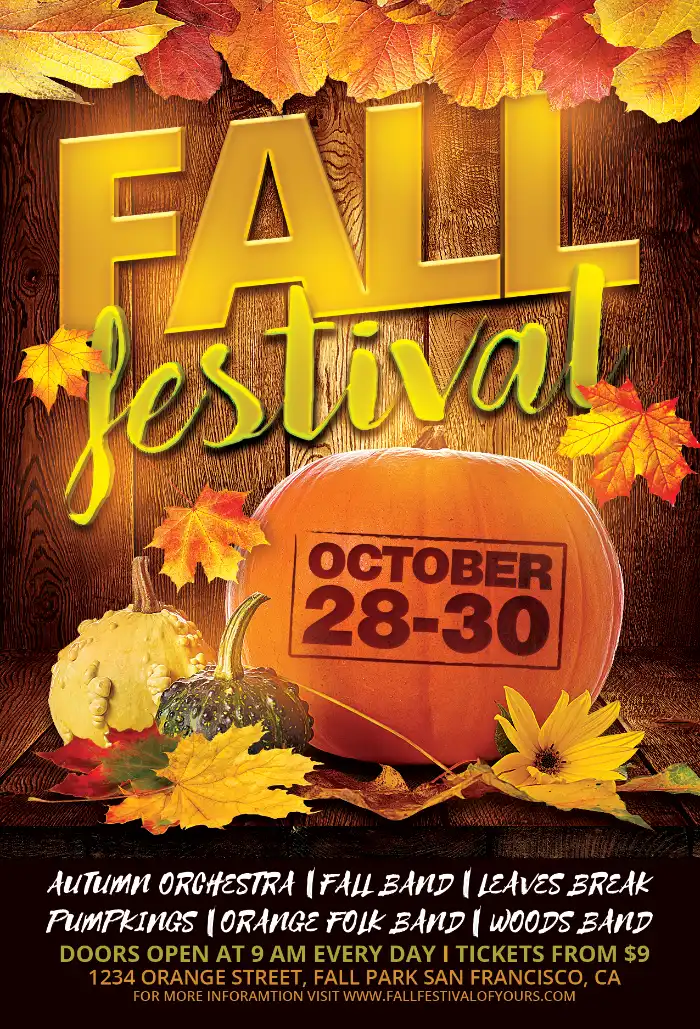 Fall Festival Event Flyer Template