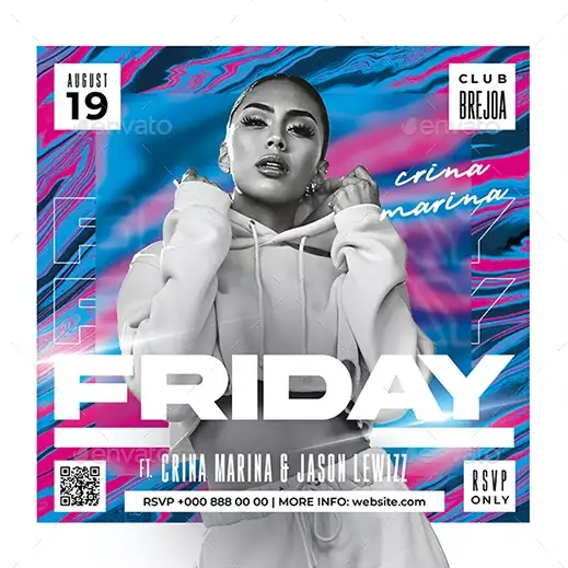 Friday Club Instagram Template