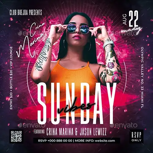 Sunday Vibes Club Instagram Template