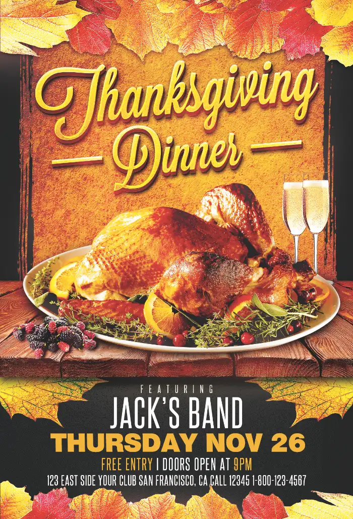 Thanksgiving Dinner Event Flyer Template