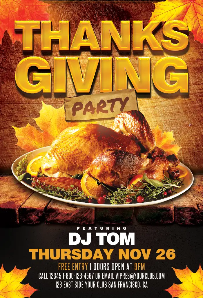 Thanksgiving Event Flyer Template