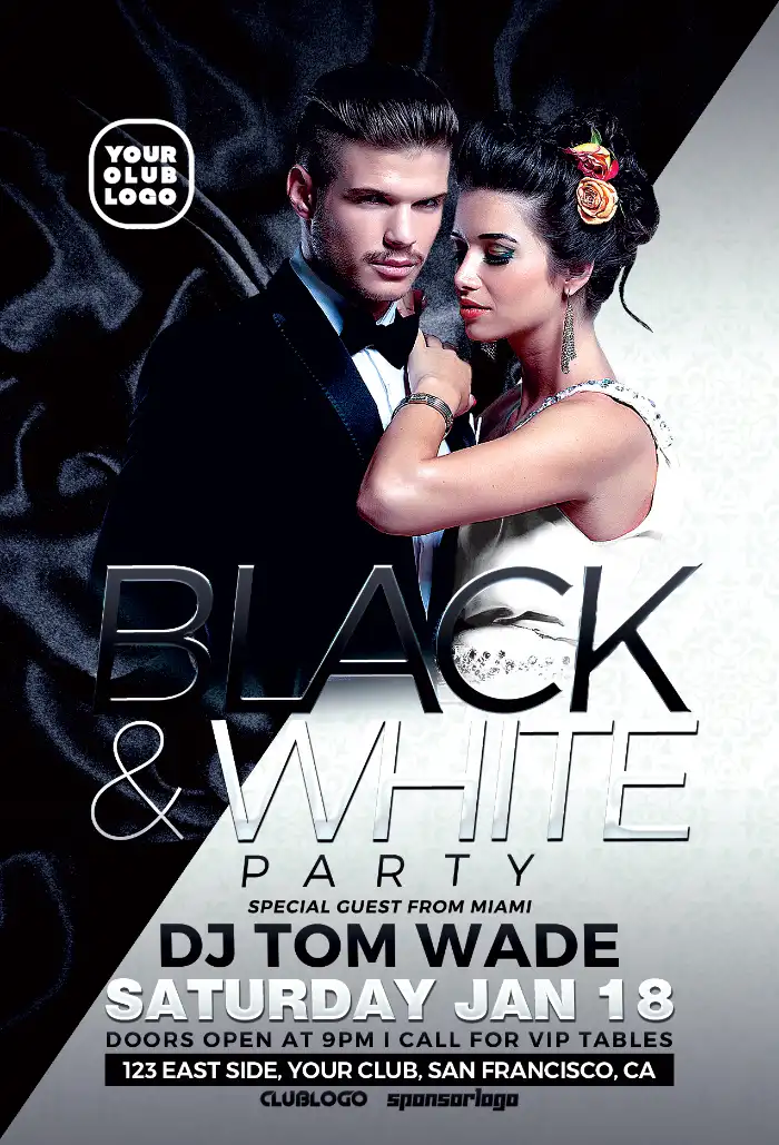 Elegant Black & White Flyer Template