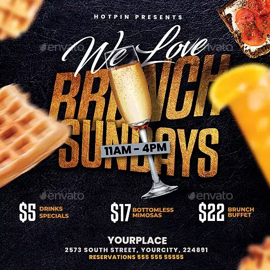 Elegant Breakfast Brunch Instagram Template