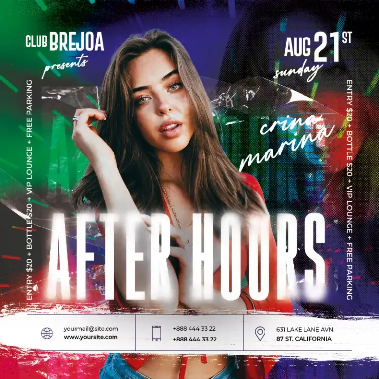 Free Club Party Instagram Template for DJs