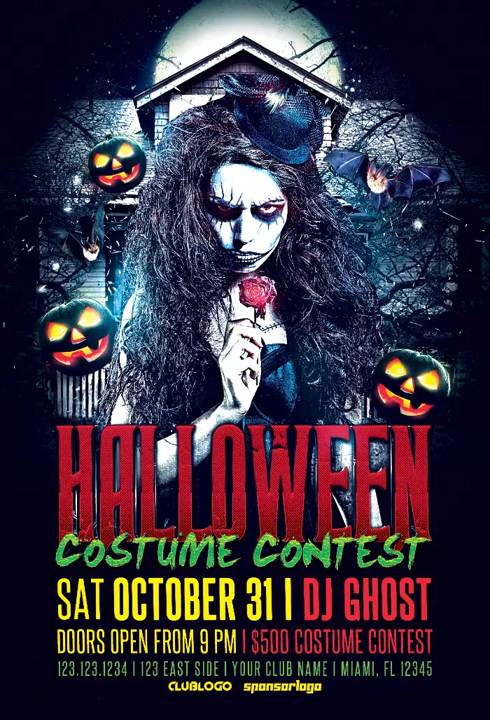 Halloween Costume Contest Flyer Template