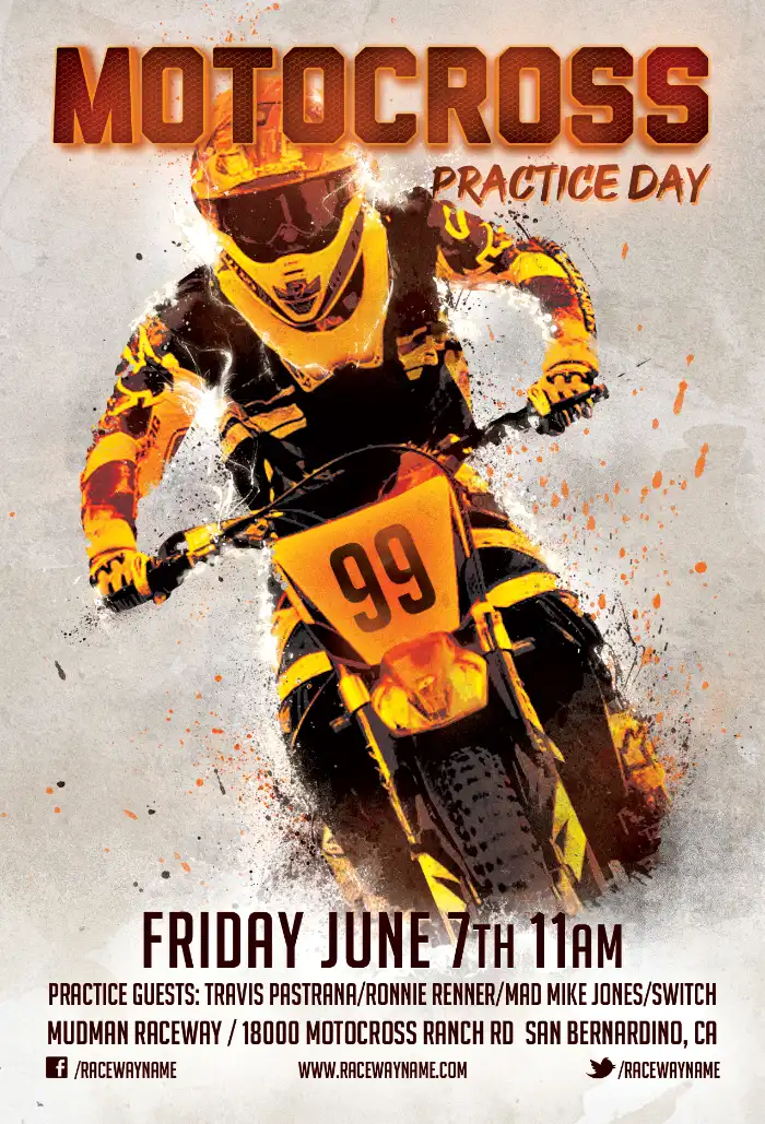 Motocross & Quad Racing Flyer Template