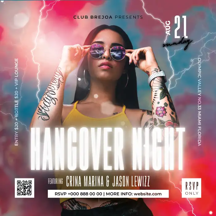 Night Party Free Instagram Template