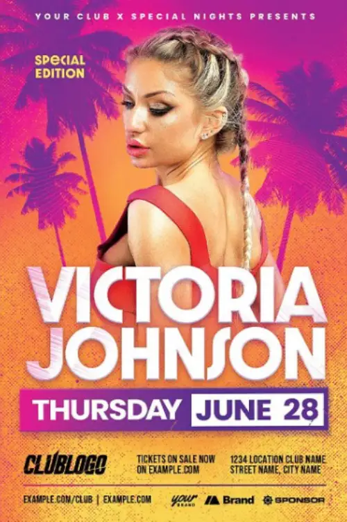 Tropical Party Flyer Template