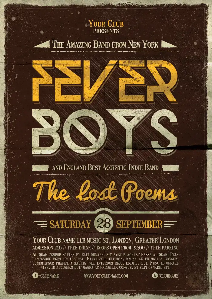 Amazing Indie Rock Poster Template