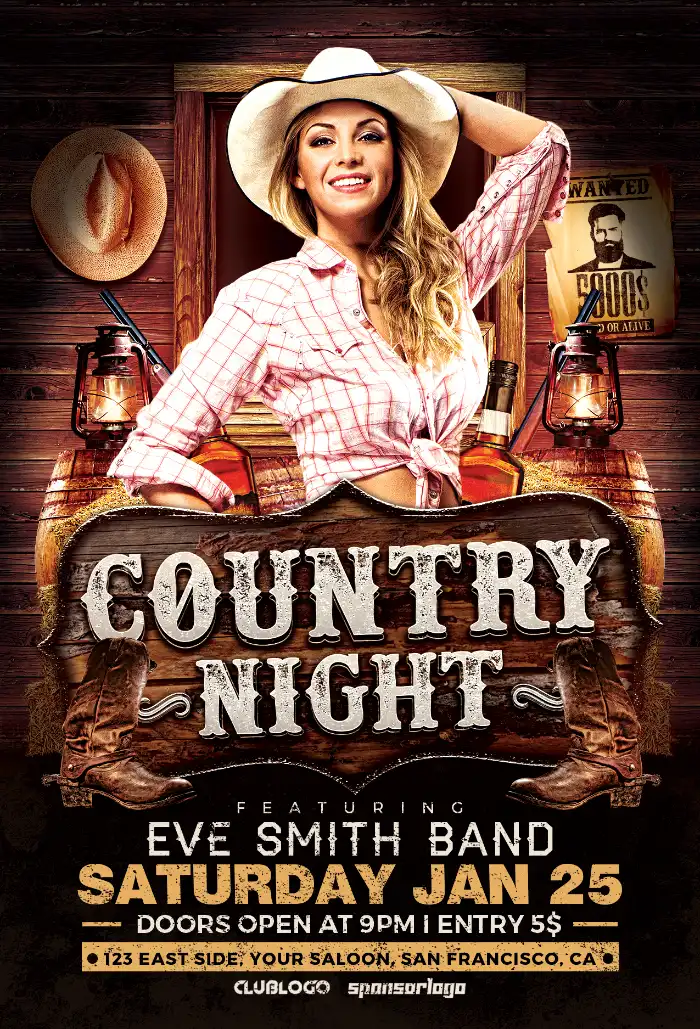 Country Night Flyer Template