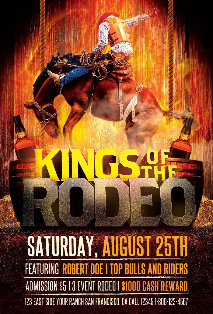 Kings of the Rodeo Flyer Template