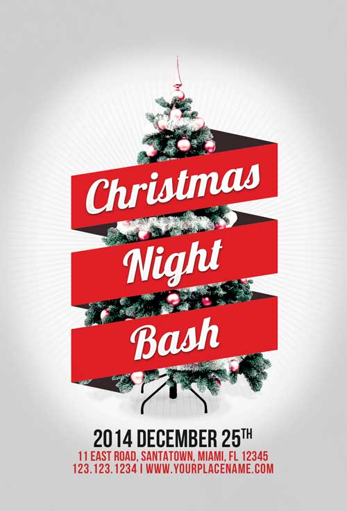 Minimal Christmas Night Flyer Template