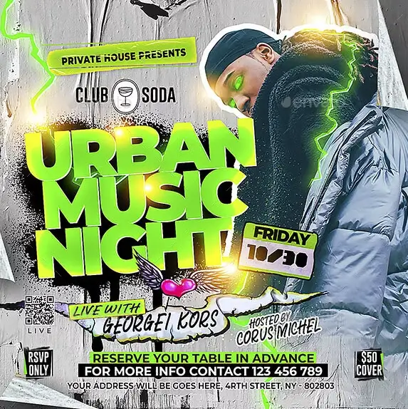 Urban Music Night Instagram Template