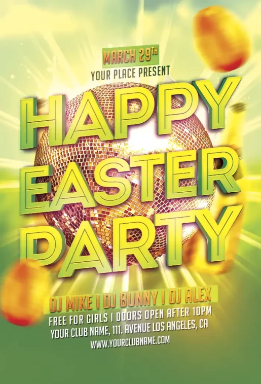Happy Easter Flyer Template