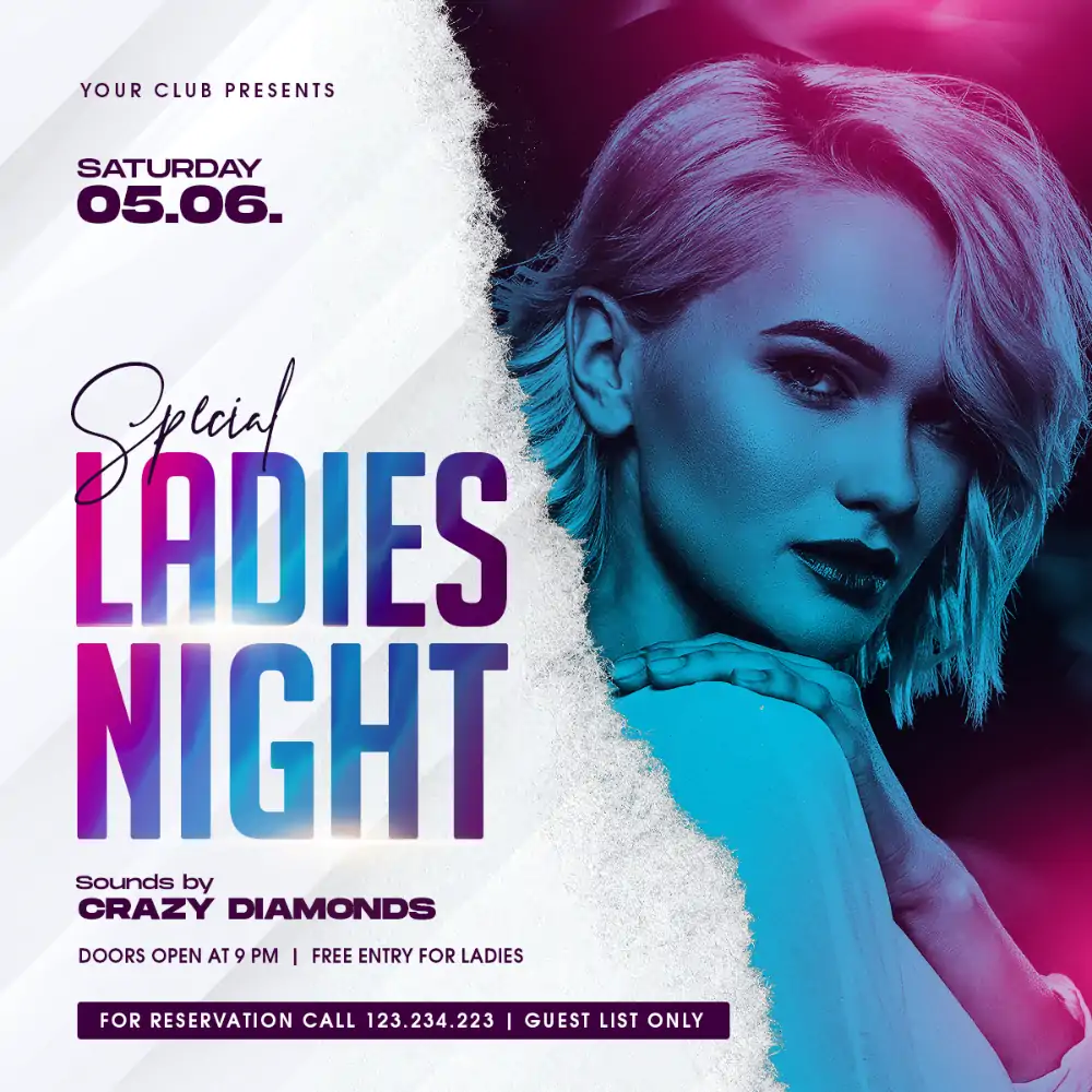 Ladies Club Night Instagram Template