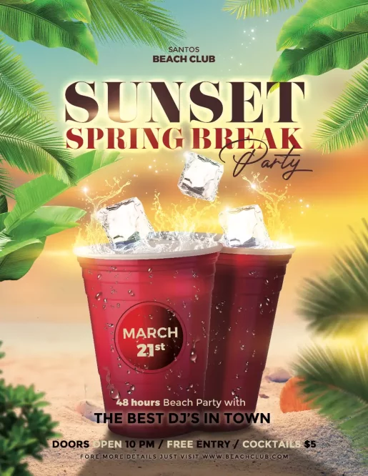 Spring Break Poster Template