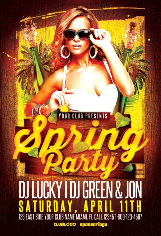 Spring Party Flyer Template