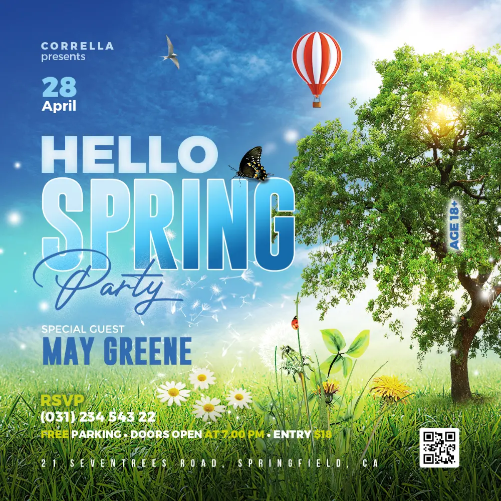 Spring Party Instagram Template