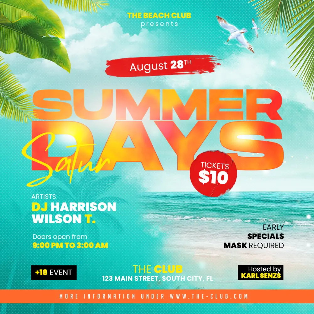 Summer Beach Days Instagram Template