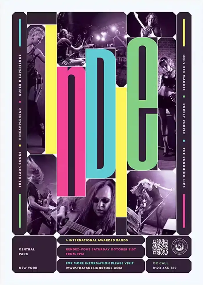 Indie Music Event Flyer Template