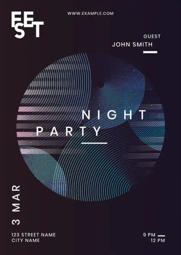 Party Night Poster Template