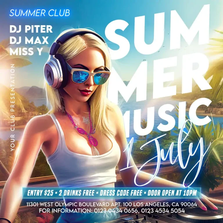 Free Summer Music Instagram Template