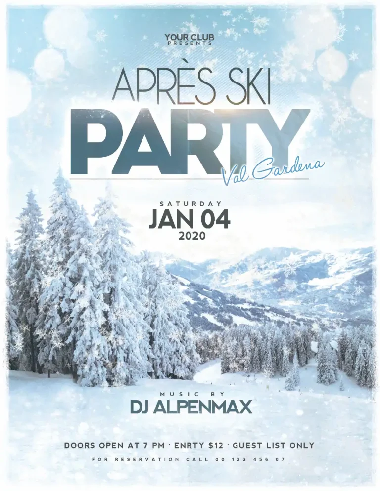 Après Ski Party Flyer and Poster Template