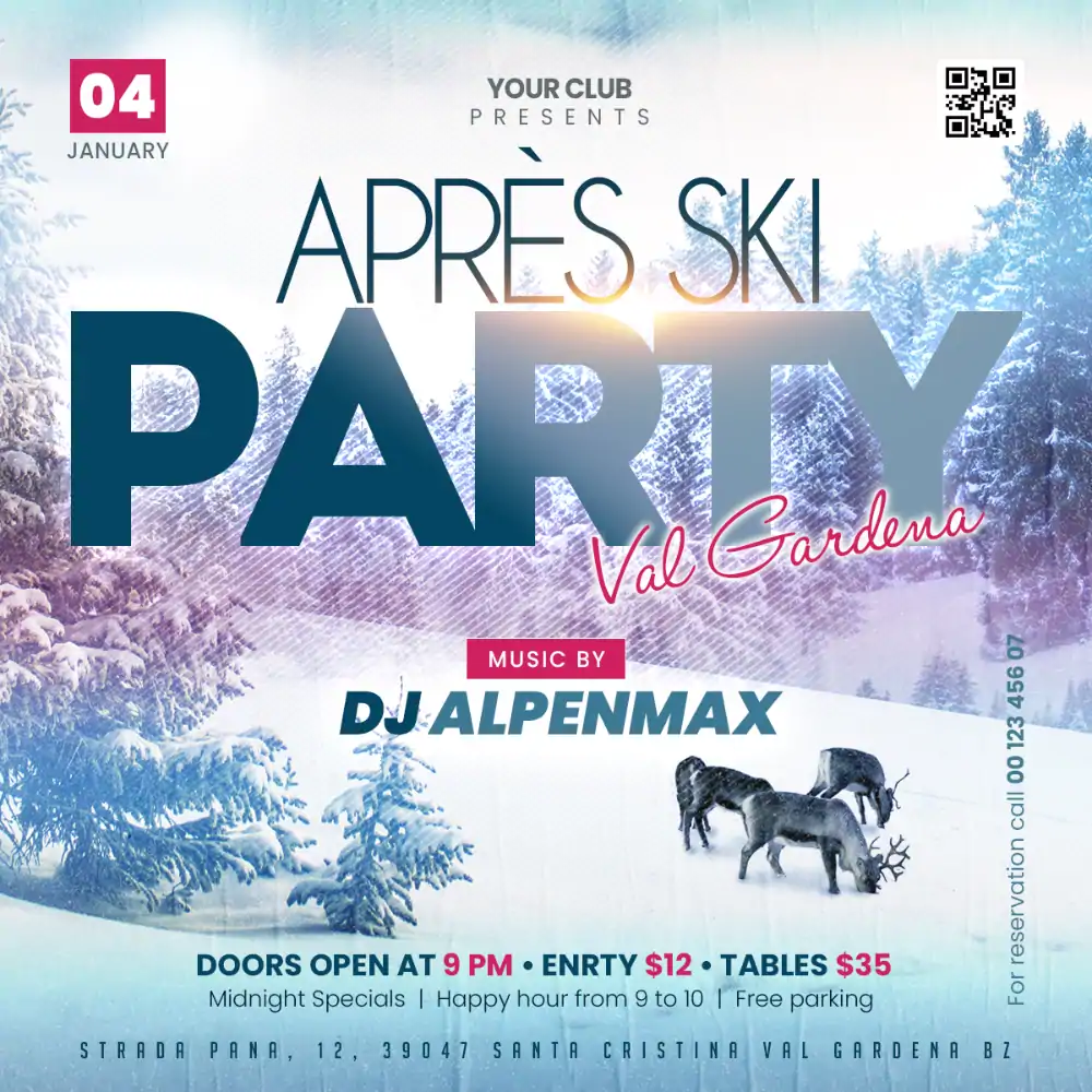 Après Ski Party Instagram Template
