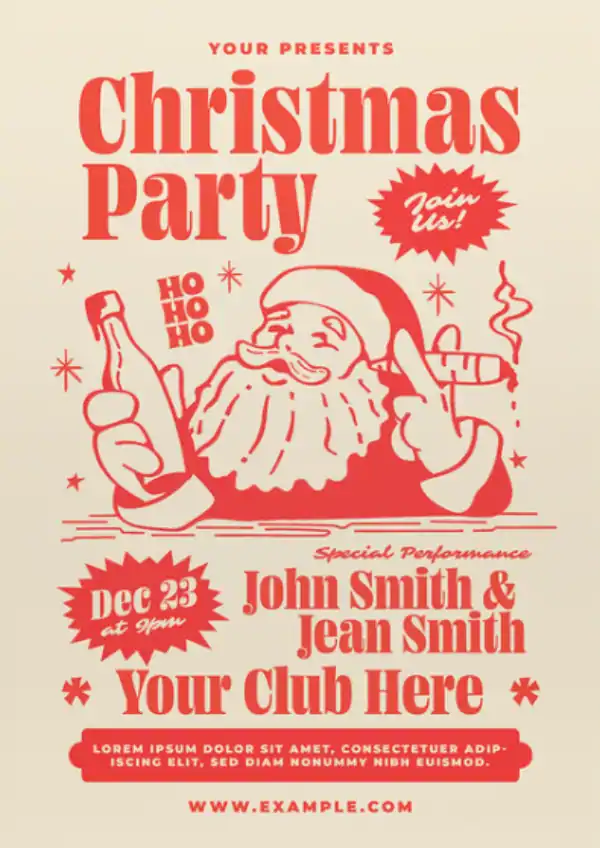 Christmas Party Flyer Template