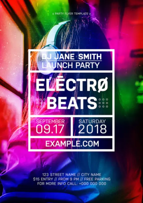 Multicolor Party Flyer Template