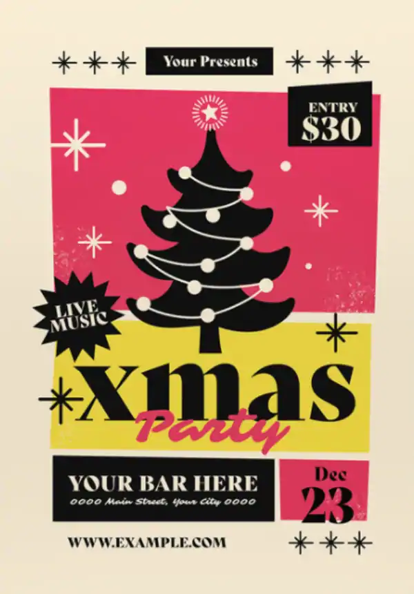 Xmas Party Flyer Template