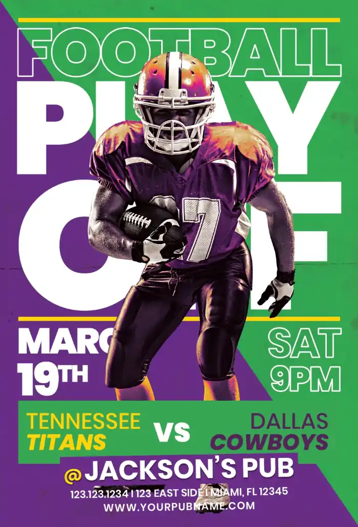 Football Playoffs Flyer Template