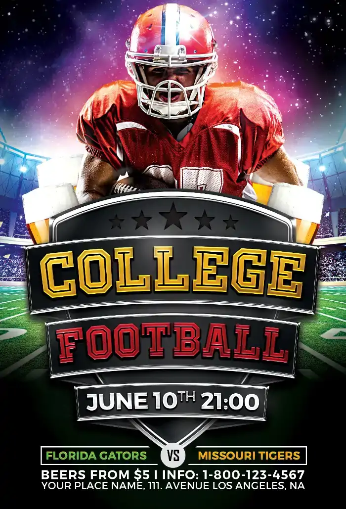 Free College Football Flyer Template