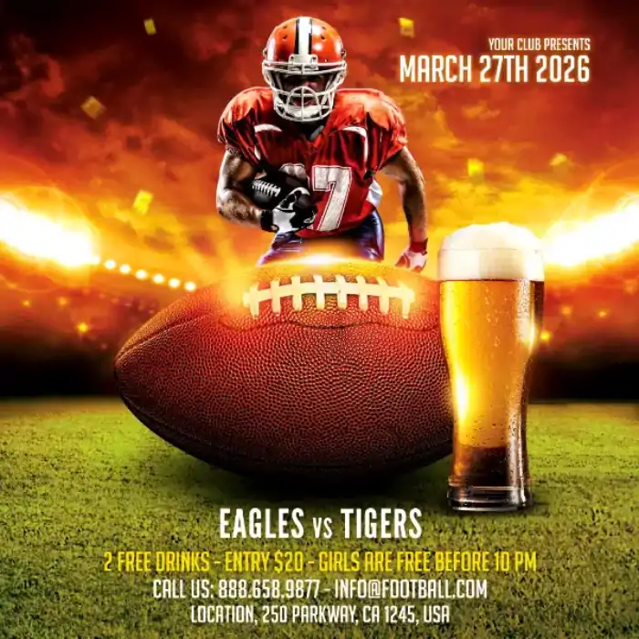 Free Football Game Instagram Template