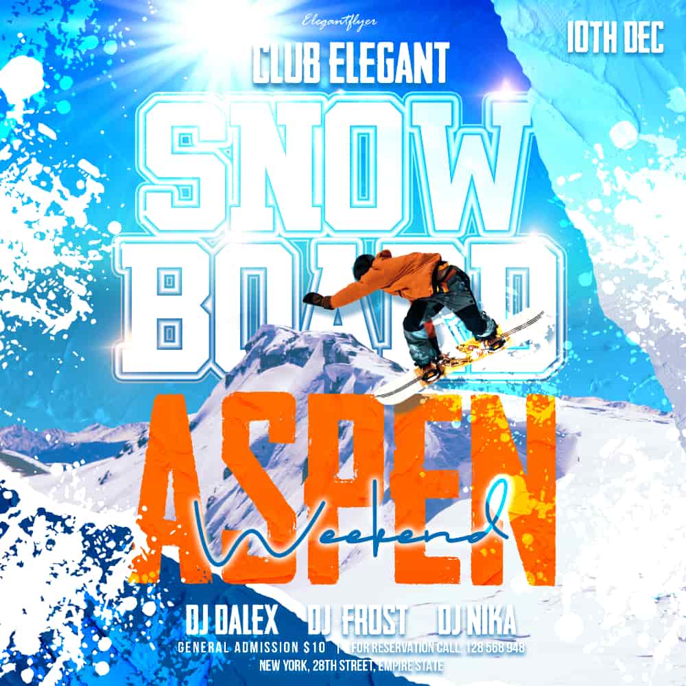 Snowboard Weekend Instagram Template